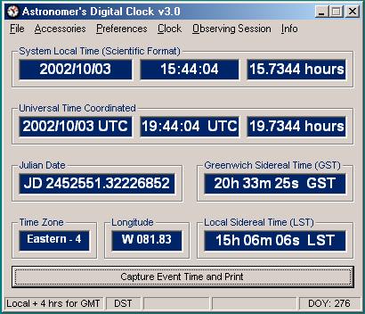 Astronomer's Digital Clock