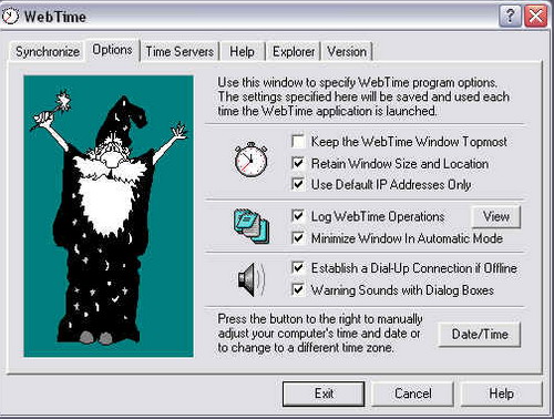 Web Time version 3.8… Atomic Clock Synchronization for Windows  