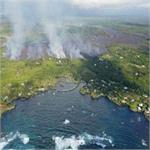 در جزایر هاوایی؛ تصاویر تبخیر دریاچه با گدازه های آتشفشانی را ببینید