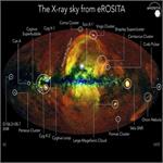 نقشه آسمان در طول موج ایکس، از تلسکوپ eROSITA