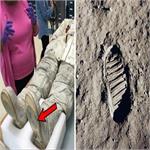 چرا ردپای فضانورد آمریکایی در ماه با کف کفشش مطابقت ندارد؟+تصاویر