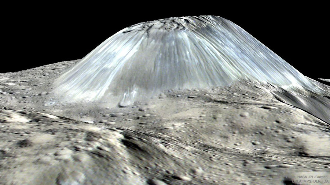 Unusual Mountain Ahuna Mons on Asteroid Ceres